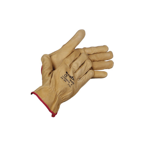 Guantes de piel de vacuno amarillos Repelentes al agua COFAN