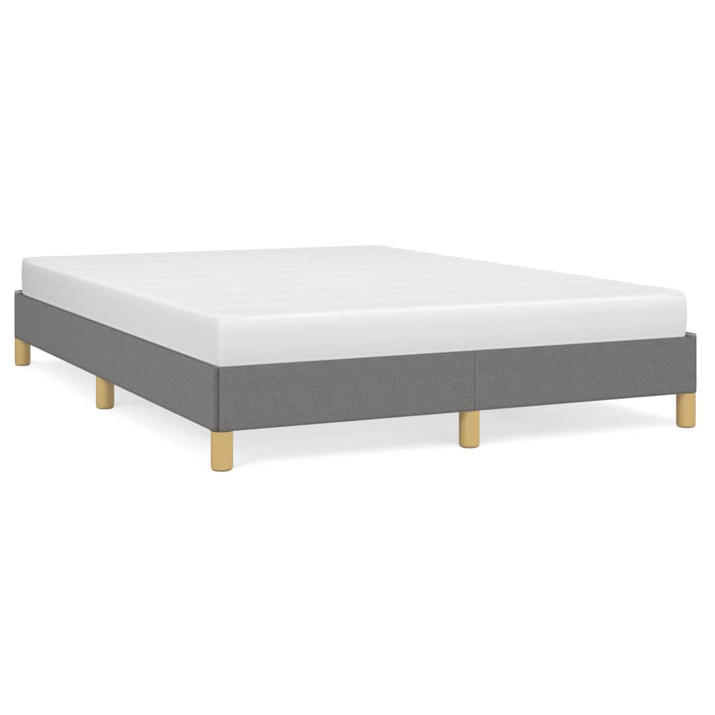 vidaXL Estructura de cama sin colchón tela gris oscuro 140x200 cm