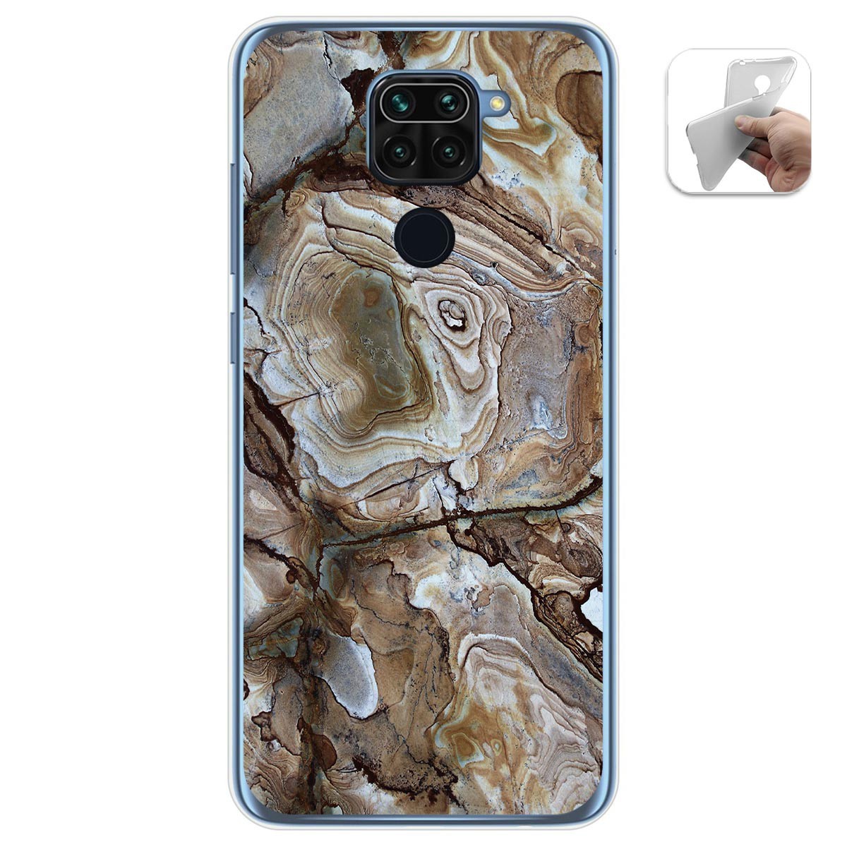 Tumundosmartphone Funda Gel TPU Xiaomi Redmi Note 9 Personalizada Diseño Mármol 14 Dibujos