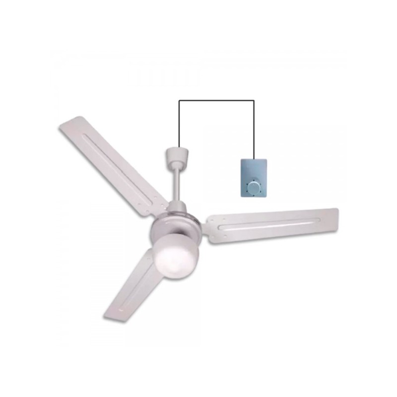 Suinga Ventilador de Techo con Luz 120 Cm 60W, Mando con Cable - Silencioso