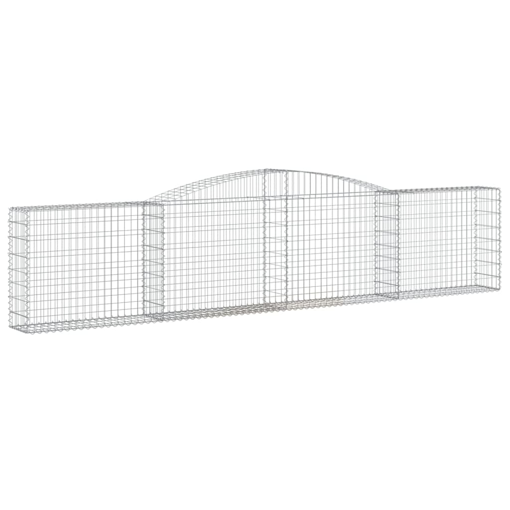 Vidaxl Cesta de Gaviones Arco Hierro Galvanizado 400x30x80/100cm