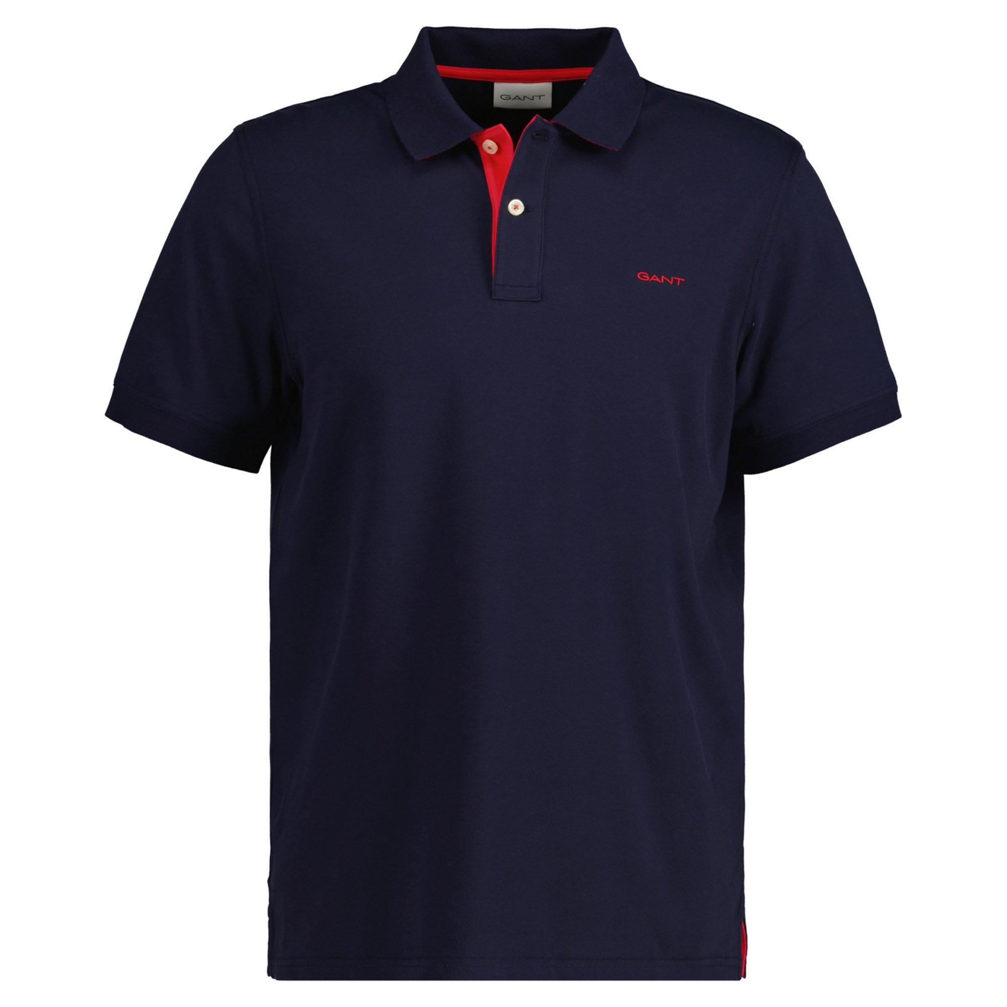GANT Polo de hombre - REGULAR CONTRAST PIQUE RUGGER, tapeta de botones, algodón elástico REGULAR CONTRAST PIQUE RUGGER