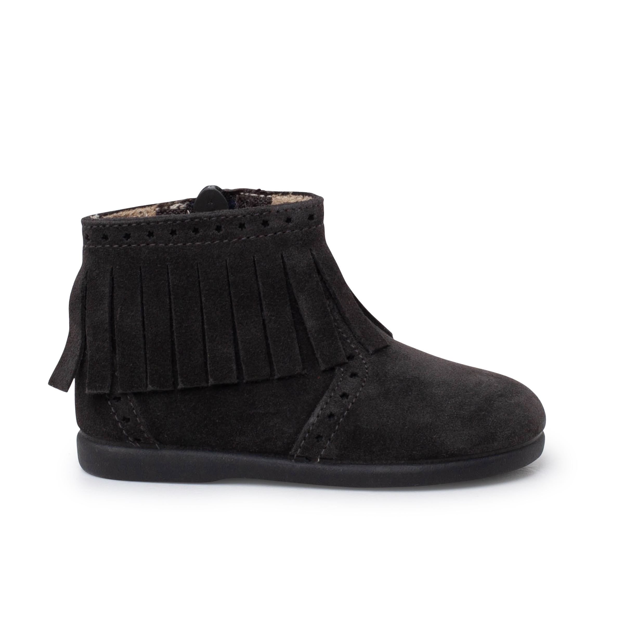 Pisamonas Botas niña flecos picado cremallera