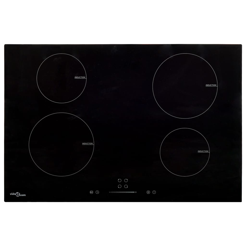 vidaXL Placa Vitrocerámica de Inducción con 4 Quemadores Táctil 7000W Cocina Dimensiones 59 cm, 77 cm