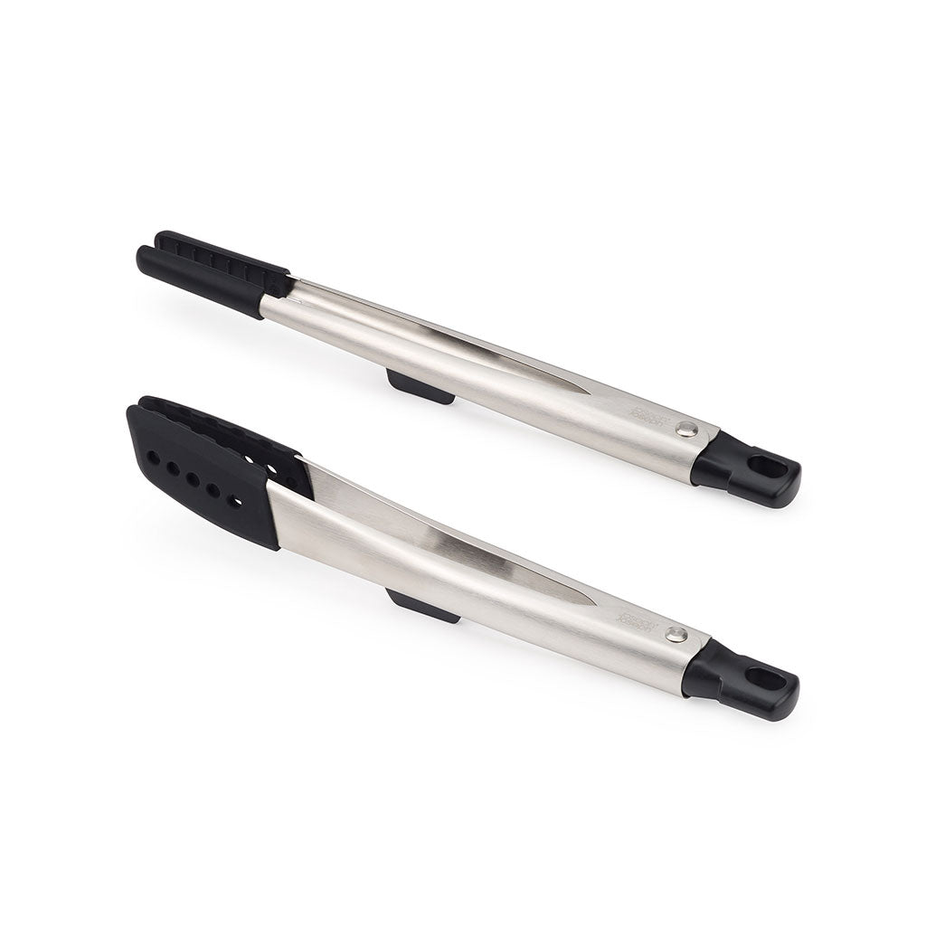 Pinzas de Cocina Elevate Fusion de Joseph Joseph - Juego de 2 con Punta de Precisión y Gran Apertura, Ideal para Alimentos Delicados y Voluminosos, Acero Inoxidable y Silicona Antiadherente