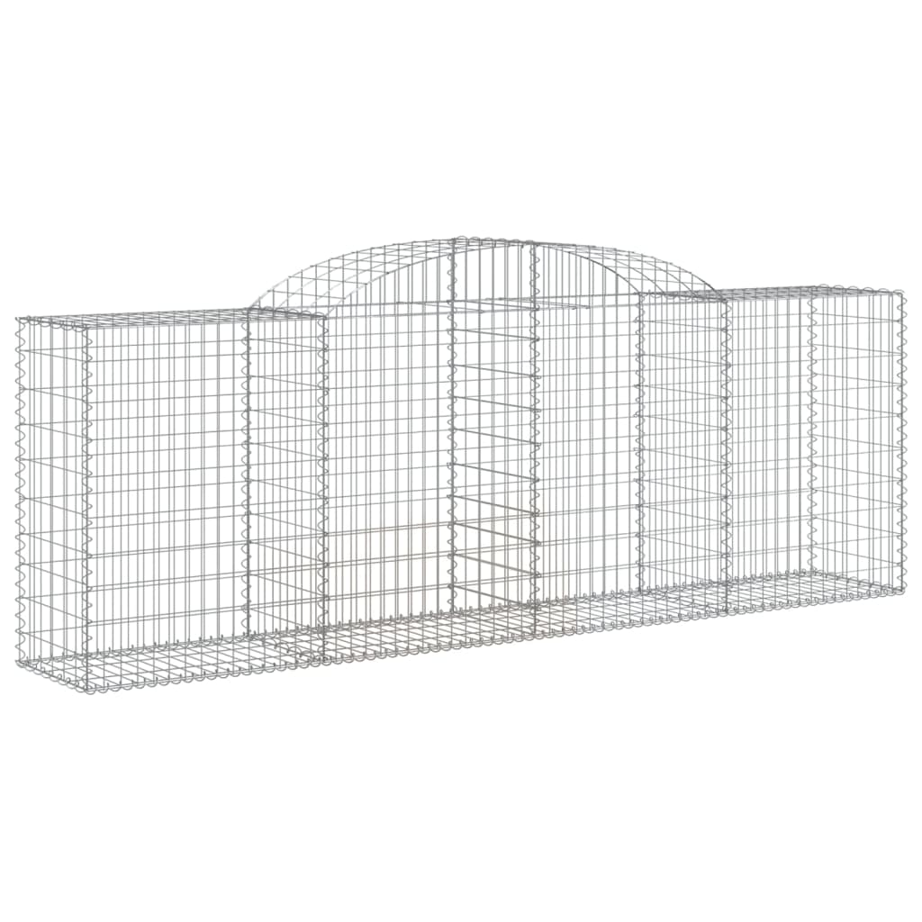 Vidaxl Cesta de Gaviones Arco Hierro Galvanizado 300x30x40/60 Cm