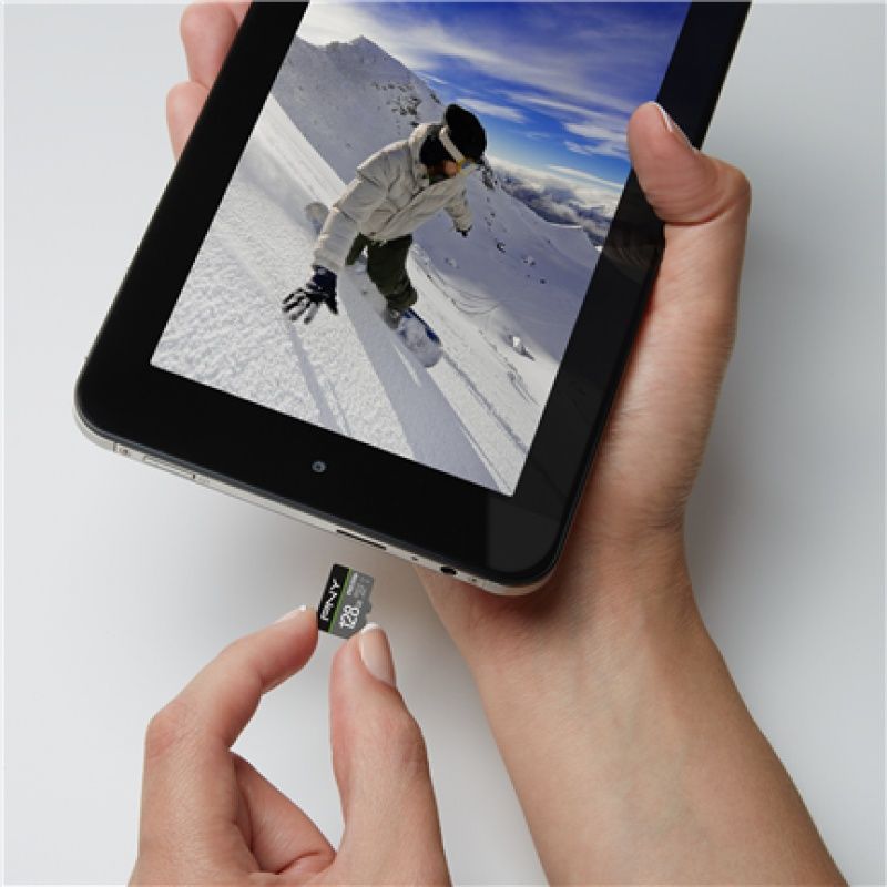 PNY - Tarjeta de memoria MicroSDXC 128 GB PRO ELITE P-SDU128V31100PRO-GE Clase 10 UHS-I U3 para cámaras, drones y smartphones con adaptador SD