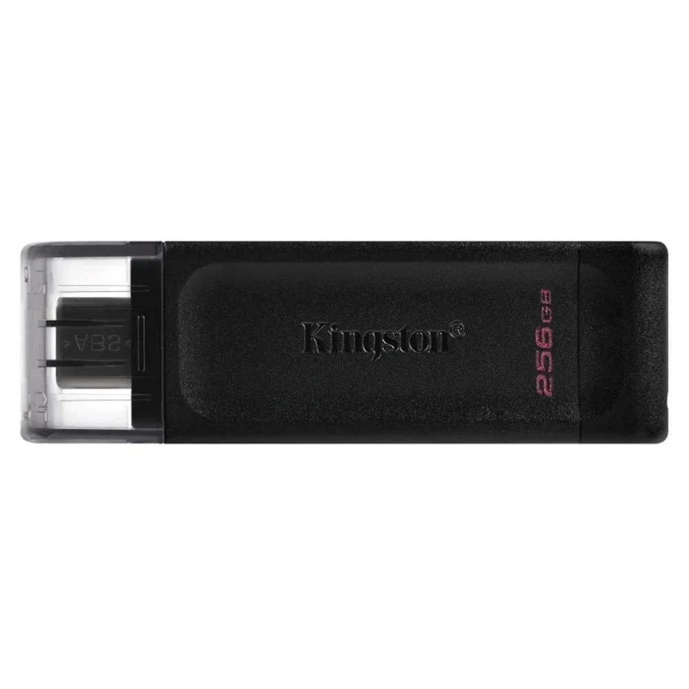 Kingston - Memoria USB DT70 256 GB con interfaz USB C 3.2 para transferencias rápidas, compatible con Windows 11, macOS y Linux, color negro