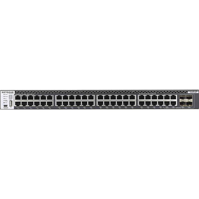 NETGEAR ProSAFE® M4300-48X Apilable L3 Managed Switch con 48-port 10GBASE-T y 4-port shared 10GBASE-X SFP+, 960Gbps fabric y SDN
