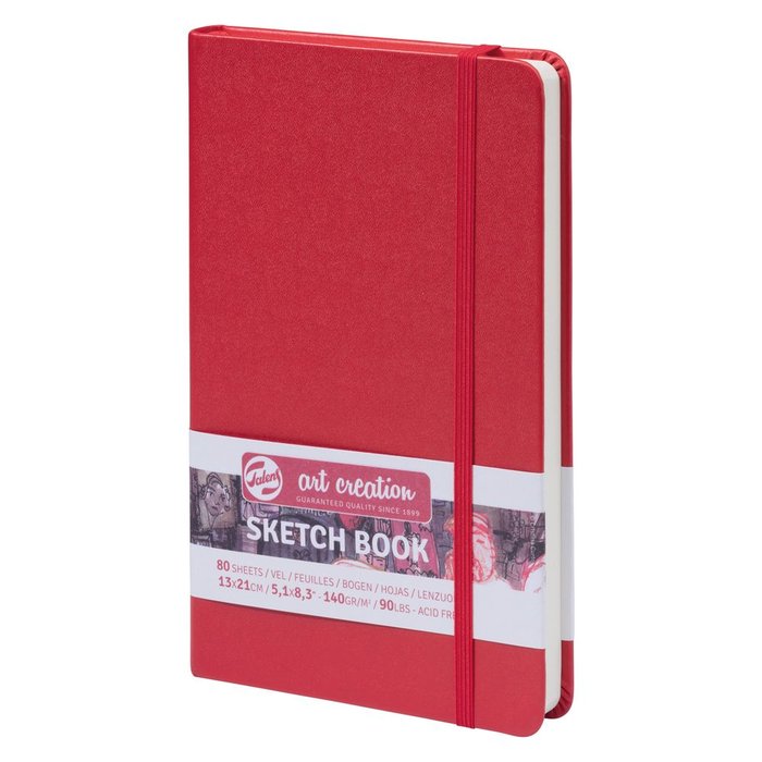 TALENS CUADERNO BOCETOS 13X21CM 140G 80 HOJAS ROJO BLOC TAC 2x13x21 Cms.
