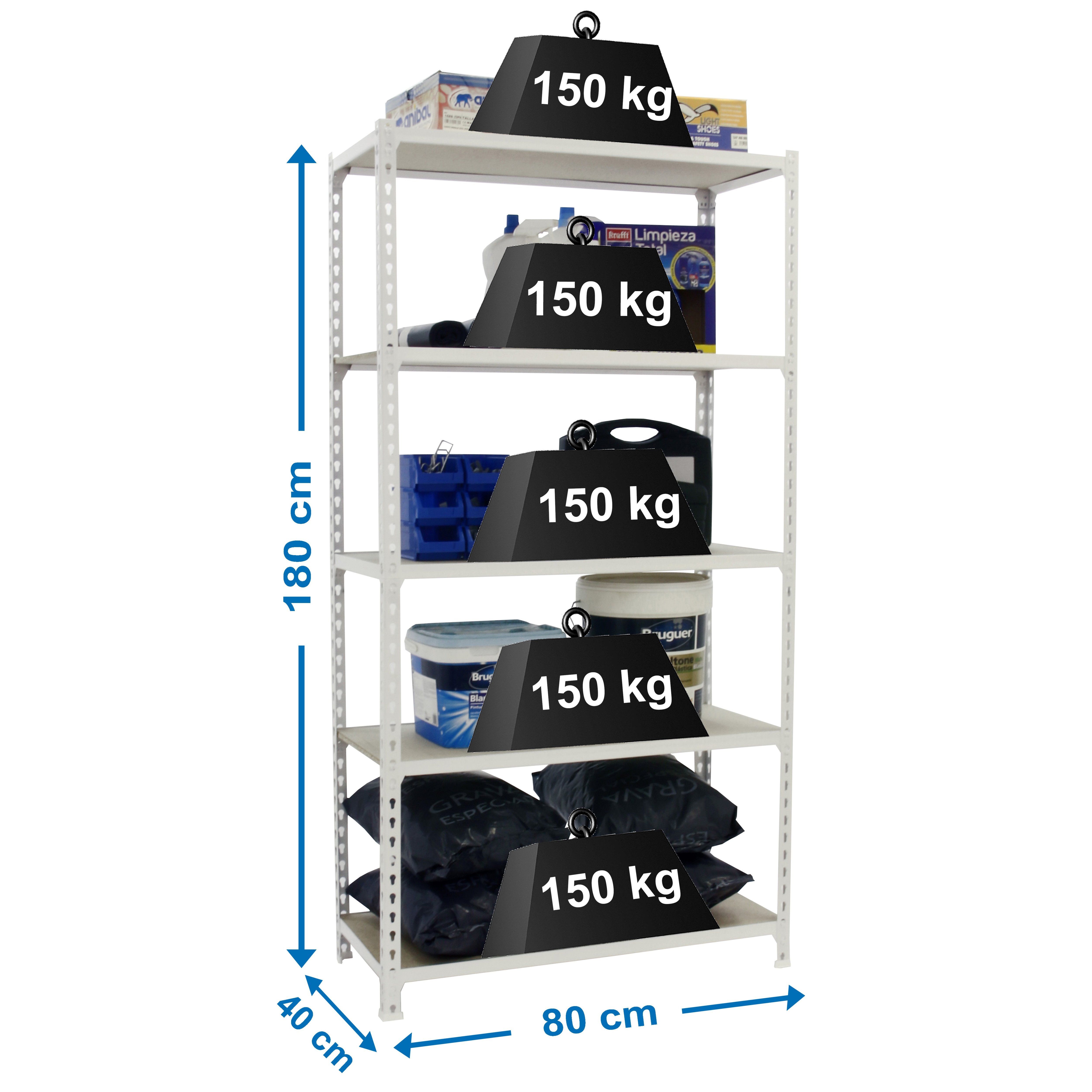 Estantería SIMONRACK SIMONRACK SimonrackMaderclick mini 5/400 blanco/madera