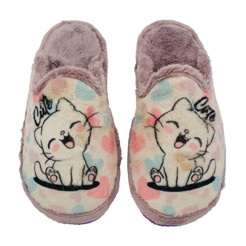 Zapatillas casa GATITO AM410-327. Hechas en España