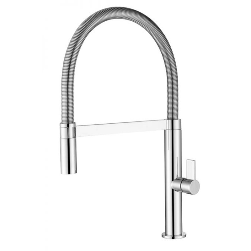 Imex Laos GCE011 grifo de cocina monomando caño alto latón acabado cromado