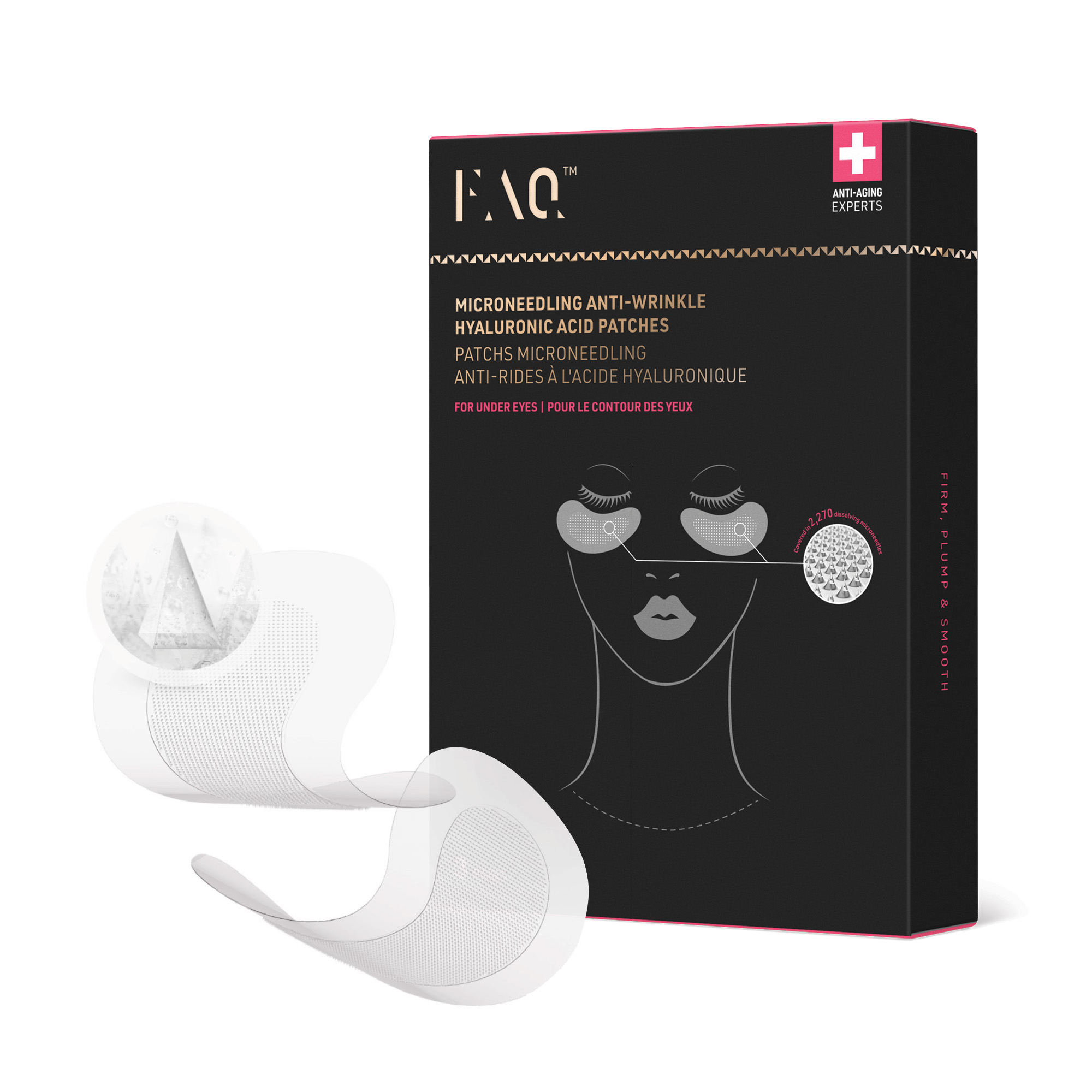 Parches antiarrugas de microneedling con ácido hialurónico para las ojeras - Parches para las ojeras y ojos hinchados - Resultados instantáneos no invasivos - De viaje - 3x2 uds.