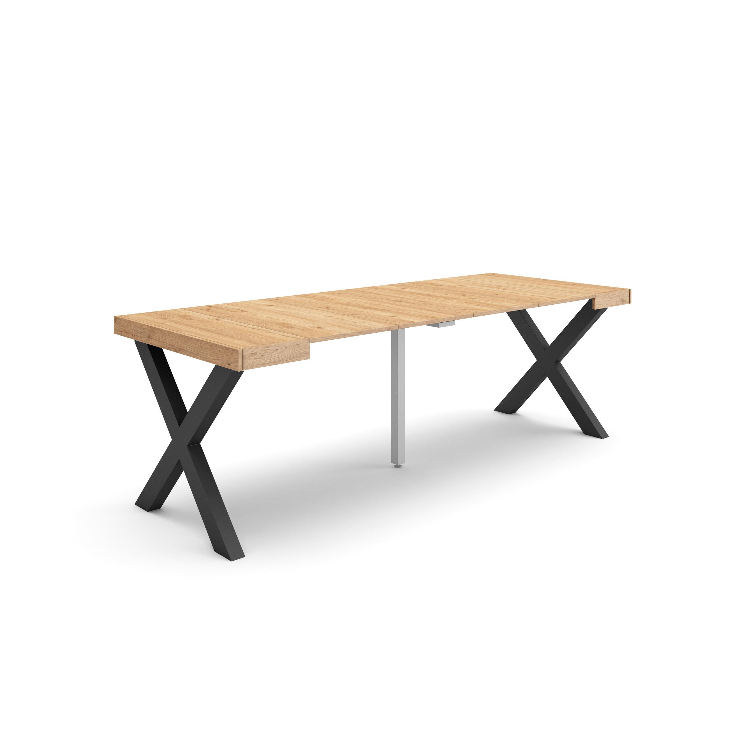 Skraut Home, Mesa Consola Extensible, Mesa Auxiliar, Tapa, 58/222x90x73cm, Práctica y Versátil, Estilo Moderno, Fácil Montaje