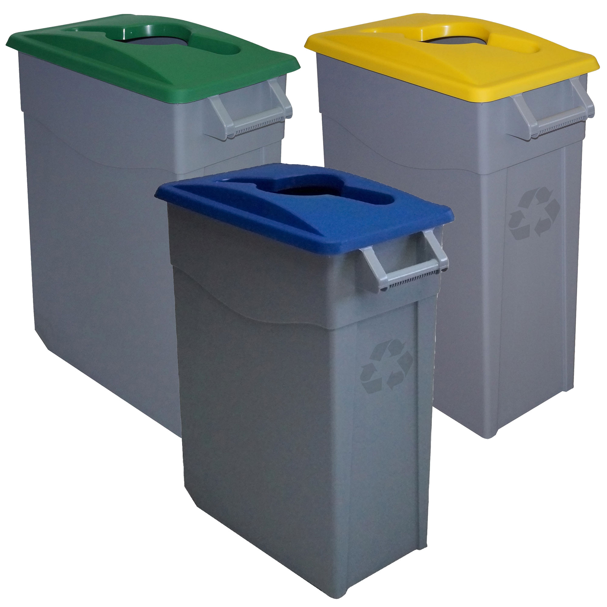 Denox Pack Reciclaje Contenedor Zeus 65L Abierto Set de 3 Colores