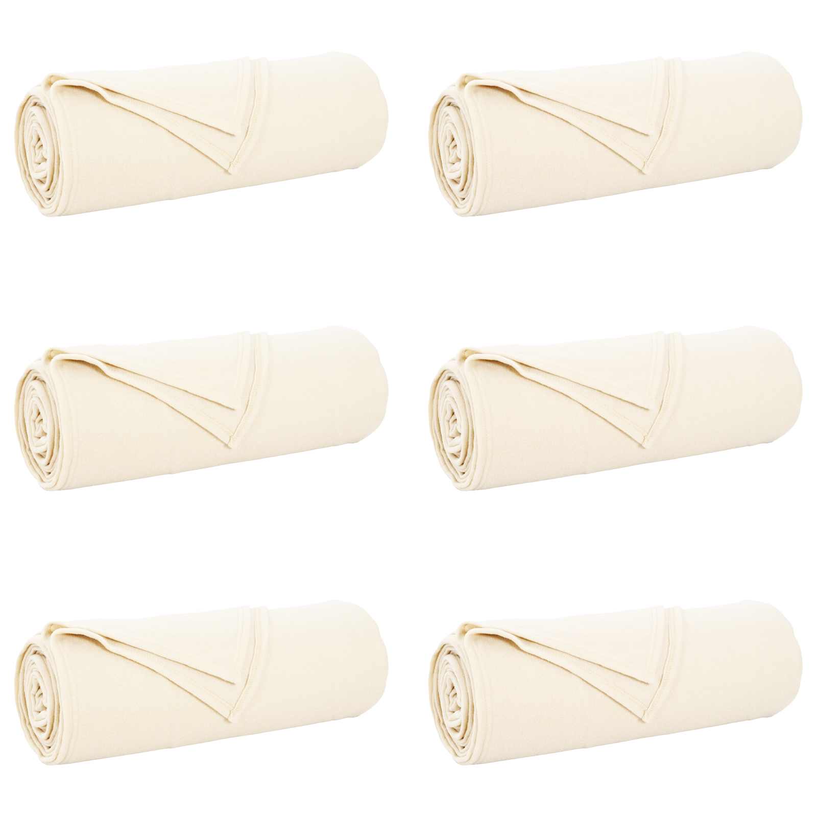 vidaXL Mantitas de Sofá 6 pcs Crema 280 x 210 cm Lana