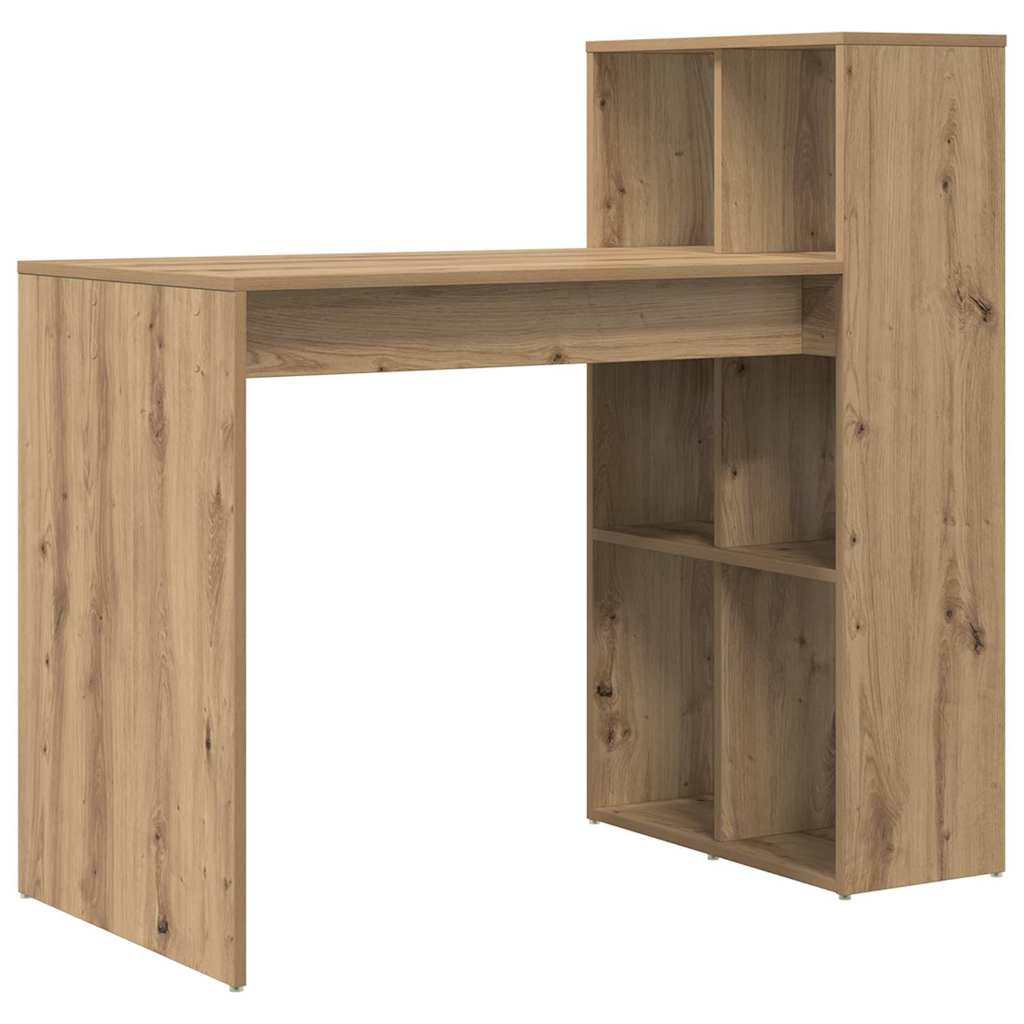 vidaXL Escritorio con estante Roble artesanal 108 x 55 x 103.5 cm