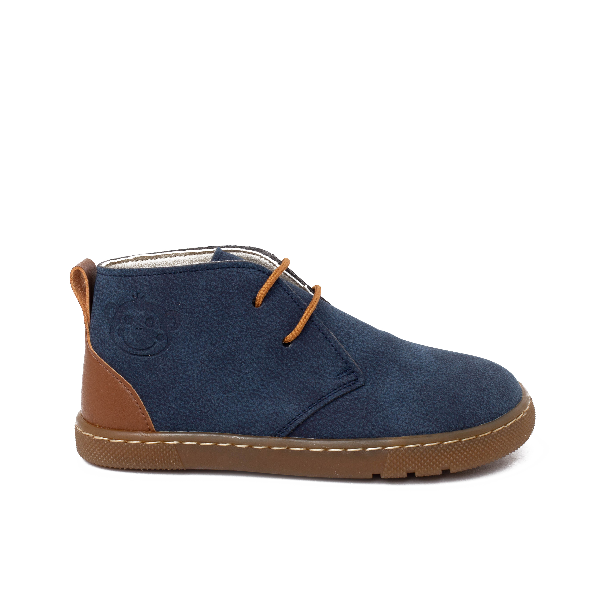 Pisamonas Botas niño barefoot cordones talonera cuero