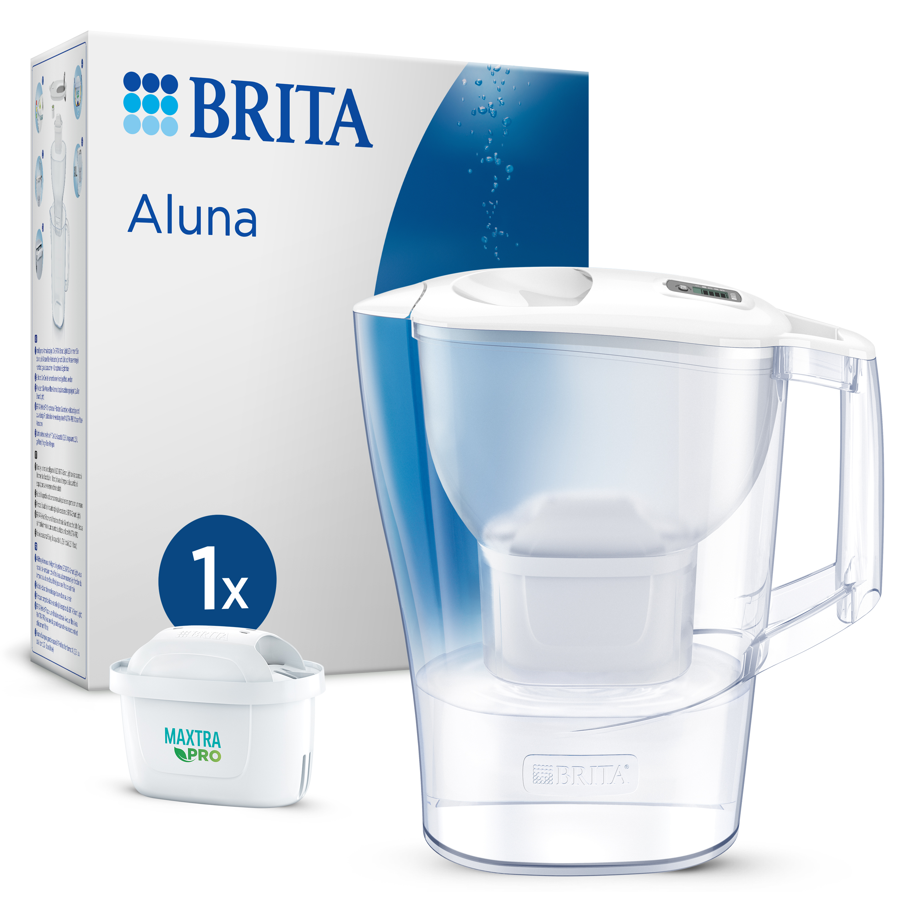 Brita - BRITA Aluna Jarra Filtradora de Agua de 2,4 L, Incluye 1 Filtro MAXTRA PRO, Reduce la Cal y el Cloro, Para Bebidas Calientes o Frías