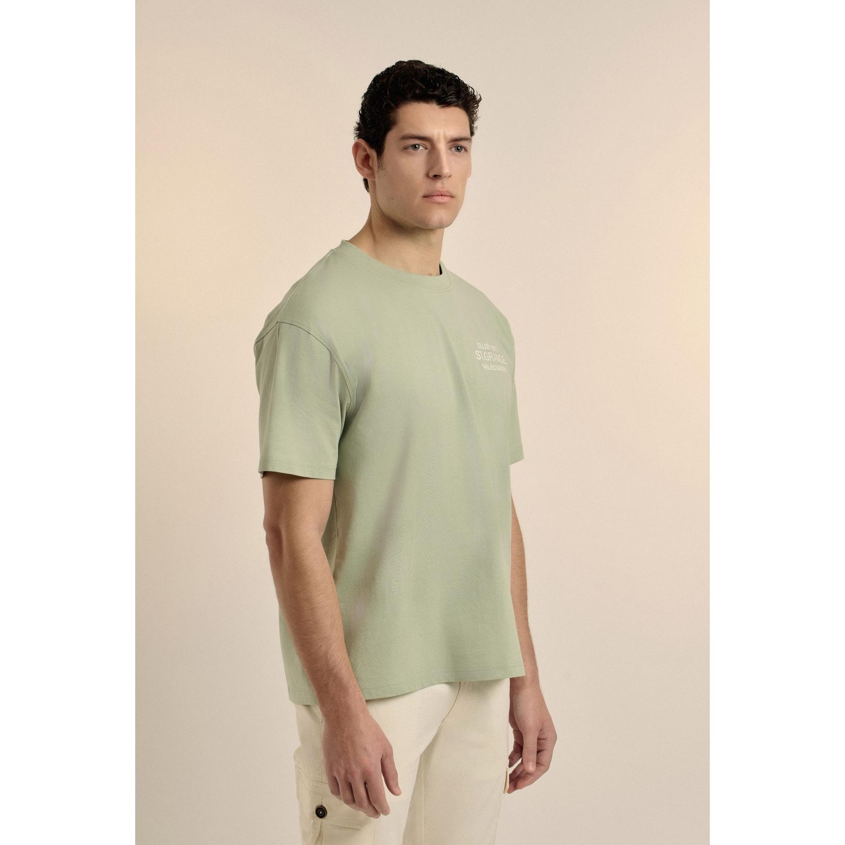 Camiseta Valecuatro oversize verde claro