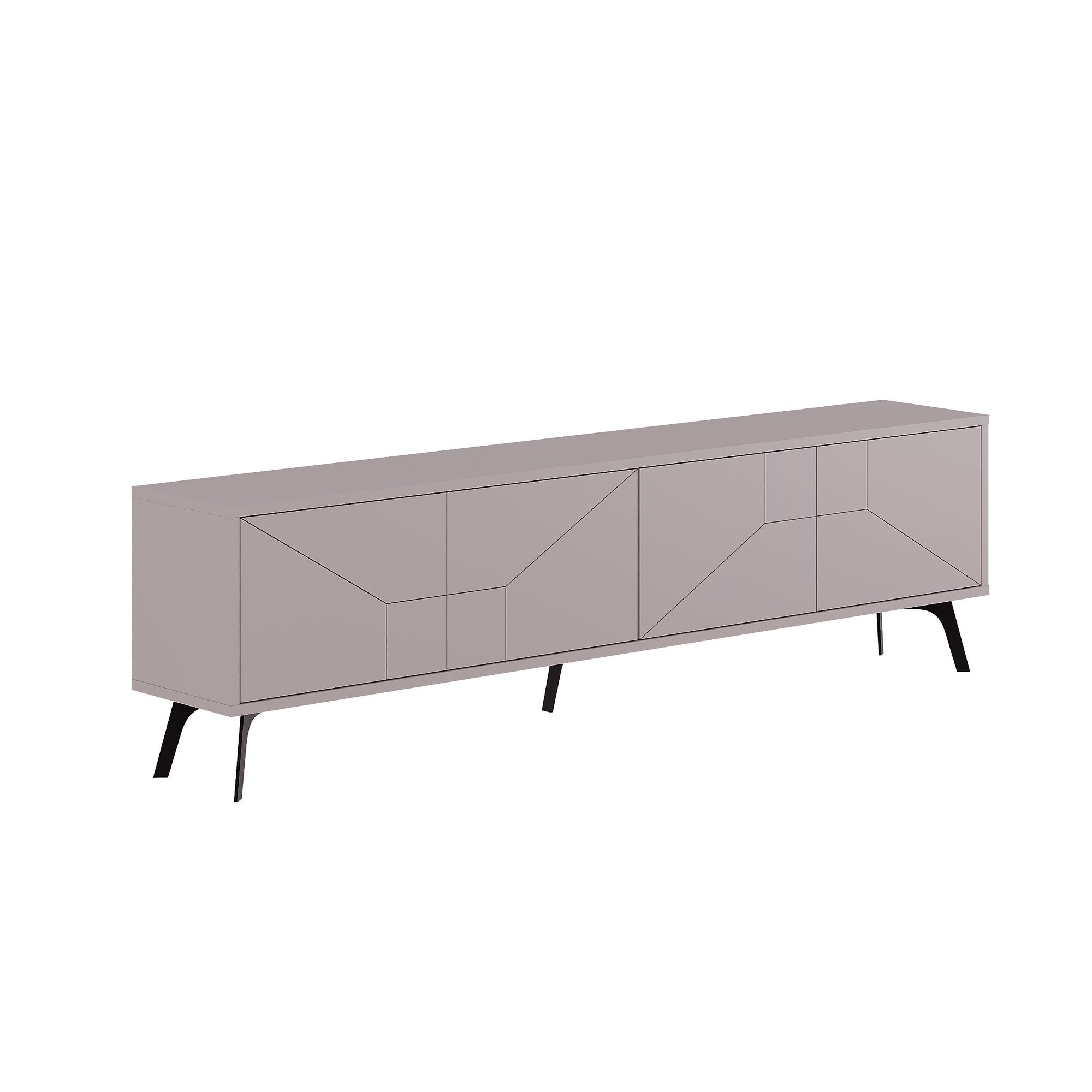 Habitat y Jardin - Soporte de TV de madera "Dune" - 180 x 29 x 50 cm - Marrón moca claro