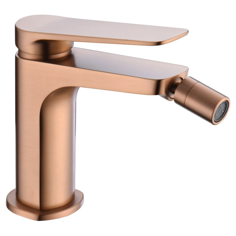 Imex pisa BDN047-2ORC Nápoles grifo monomando sobre re para bidé de latón con acabado en oro rosa cepillado
