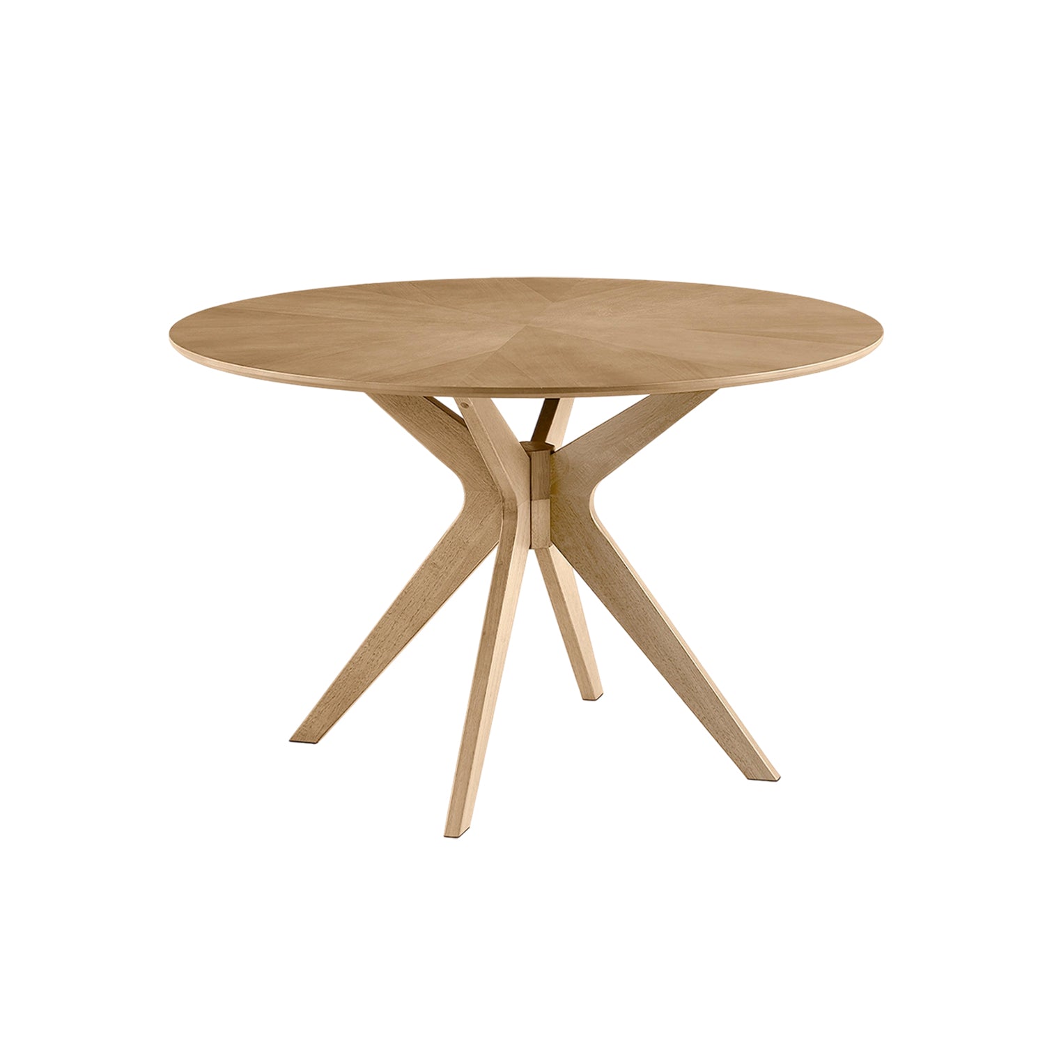 Mesa de comedor redonda gina natural y madera para hogar moderno mueble de almacenaje  - Homekit