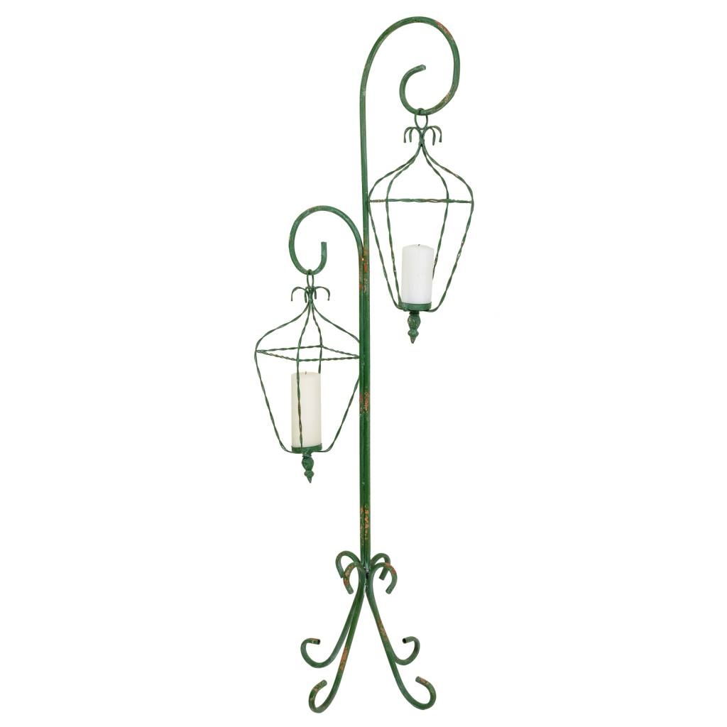 Wonderlust Deco - Faroles con soporte de metal 35x31x115h cm Azul 35x115x31h cm