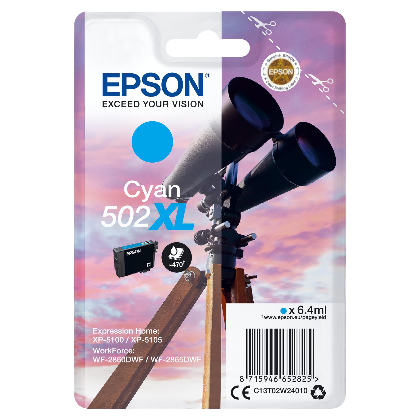 Epson 502XL Cian C13T02W24020