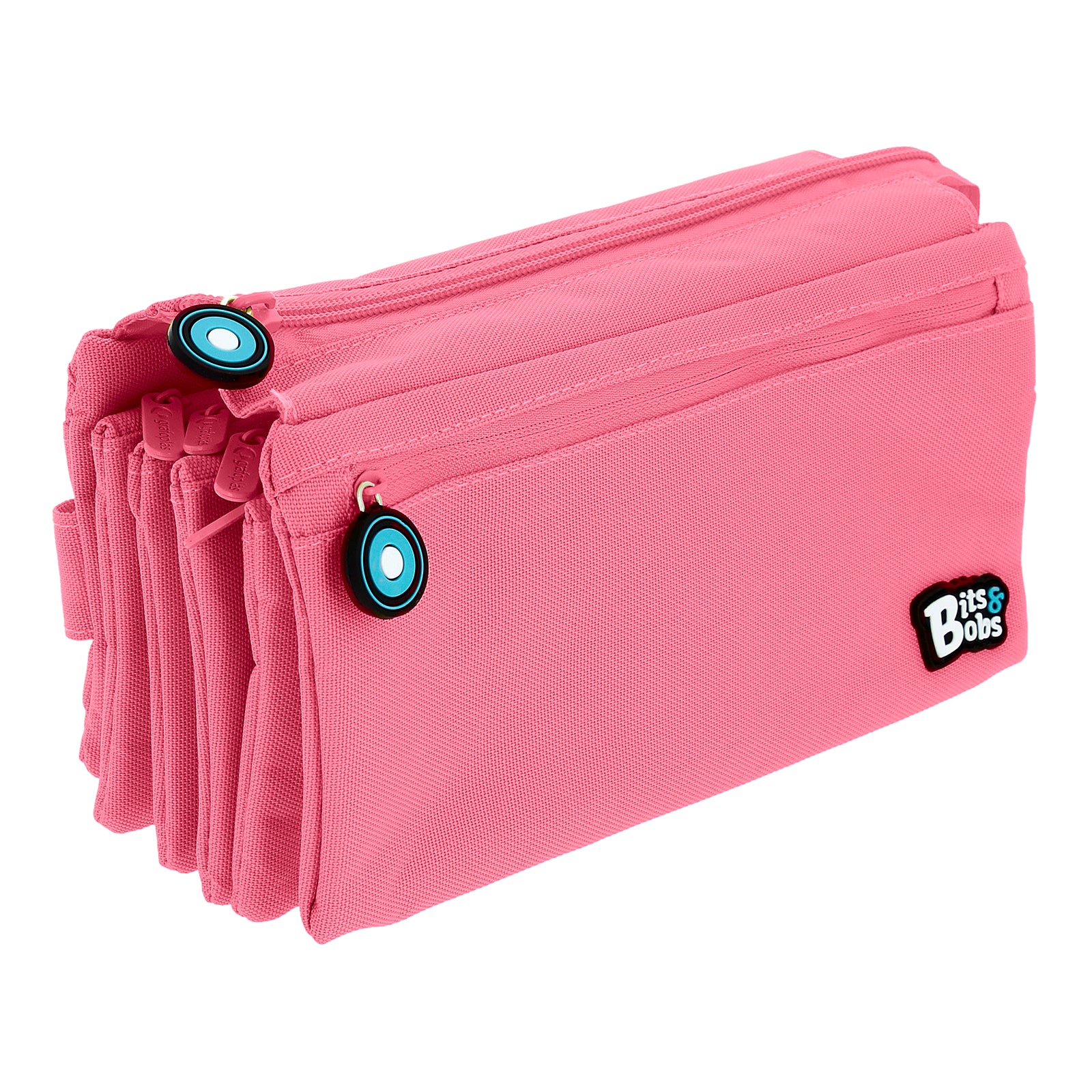 Grafoplás - Estuche Portatodo Cuádruple de Alta Capacidad para Material Escolar. Rosa Claro