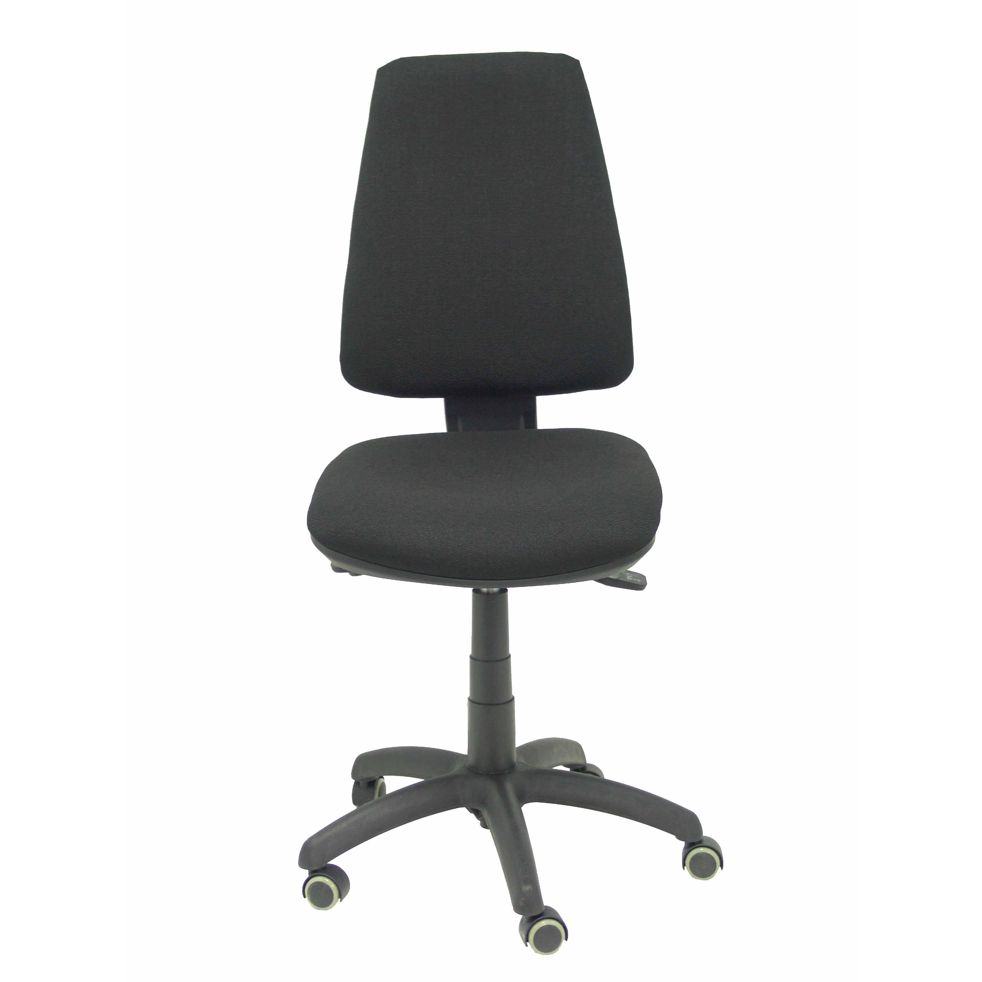 Silla de Oficina Ergonómica Piqueras Y Crespo Elche S Bali Negro con Ruedas de Parqué