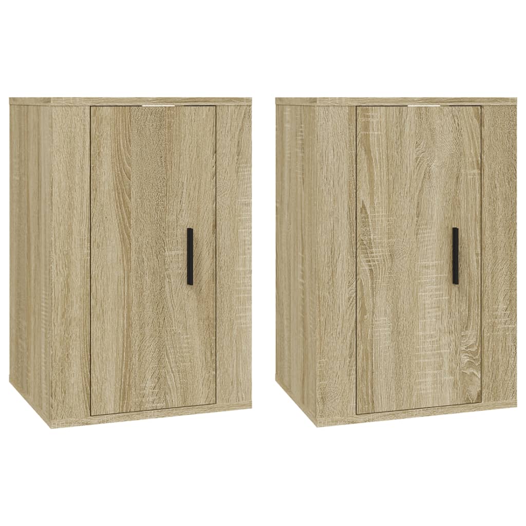 vidaXL Muebles para TV de pared 2 uds 40x34,5x60 cm, Mueble de Salon, Mueble TV, Mueble TV salon, Mesa de TV, Mueble tele