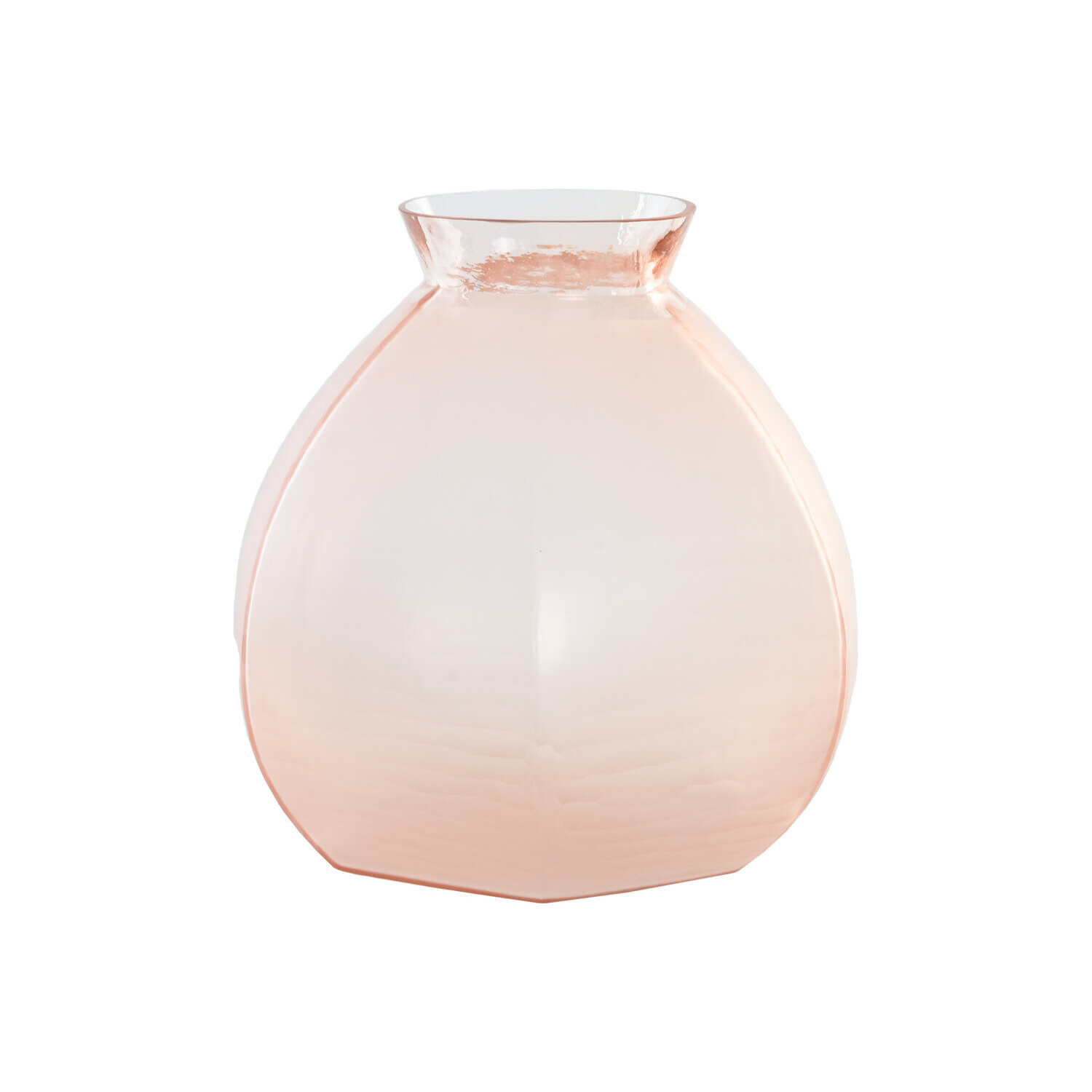 Jarron cristal 28x28x27 3,9 kg, glaseado rosa , La mejor decoración para tu hogar.