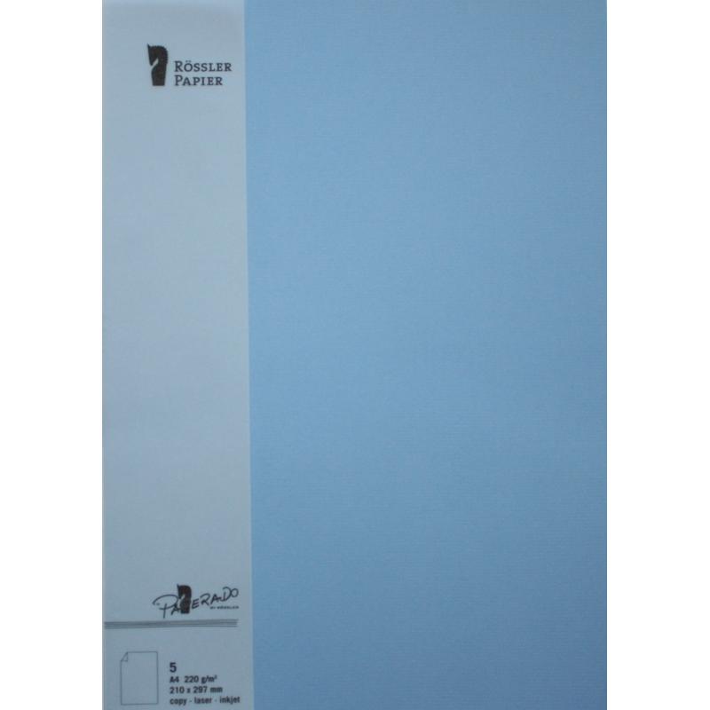 Lydsto - Pack de 5 Hojas A4 Papelado Azul con Textura Verjurada