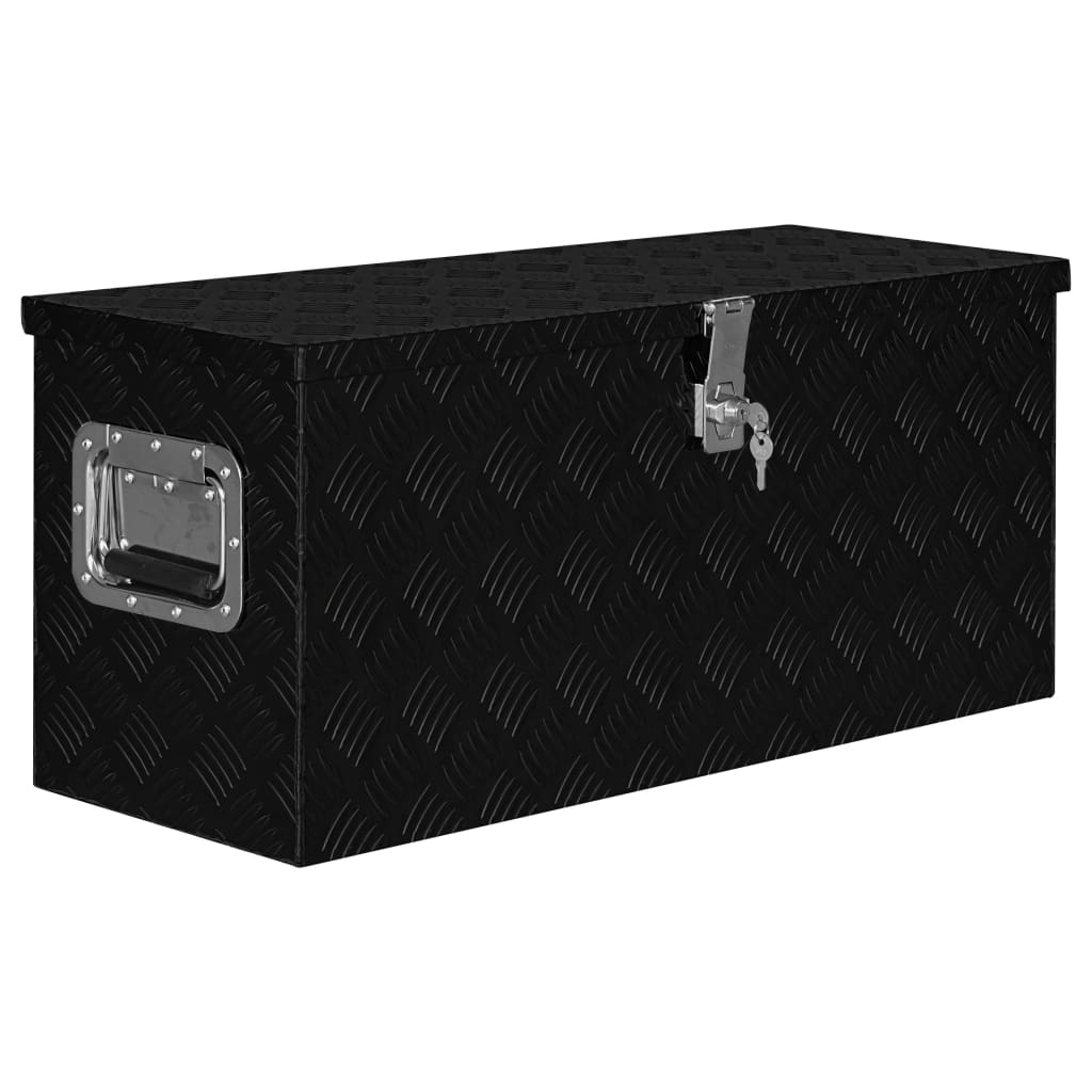 vidaXL Caja Aluminio80x30x35 cm Plateada Bricolaje Taller Herramientas Orden Color Plateado,  Negro, y mas