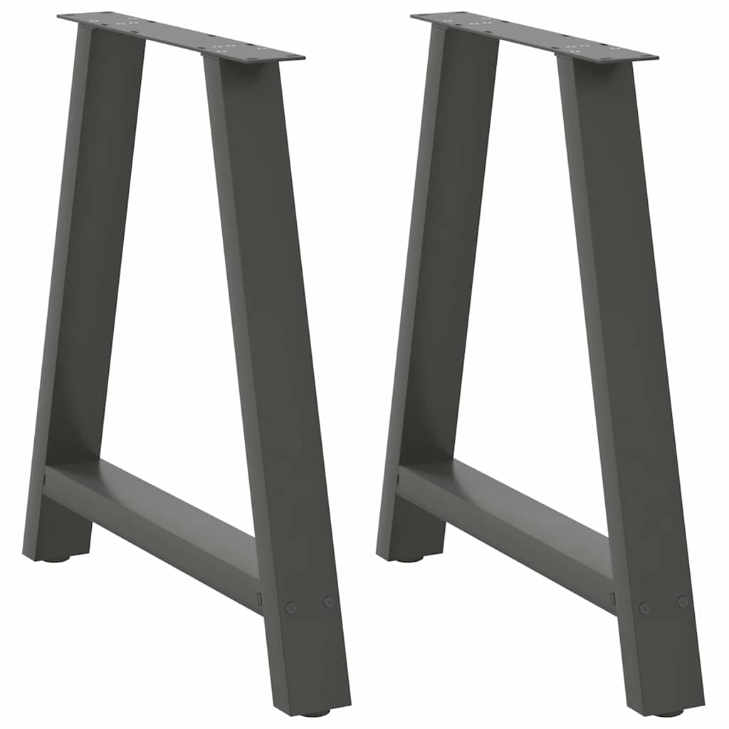 vidaXL Patas para mesa de comedor en forma de A (2 unidades) 80 x (72-73) cm, acero