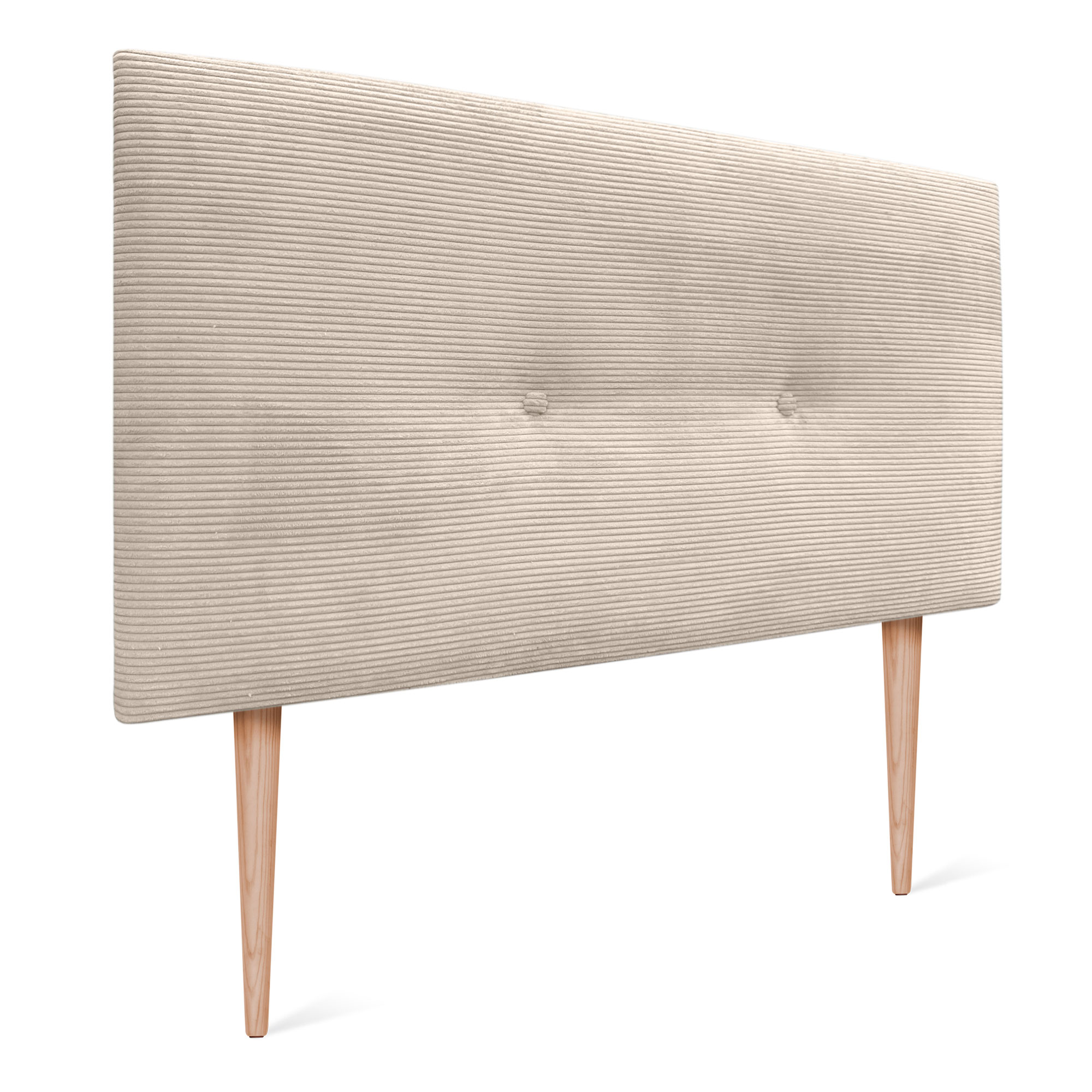 DHOME Cabecero de Pana Liso con Botones y Patas Alta Gama Moderno 8cm Grosor