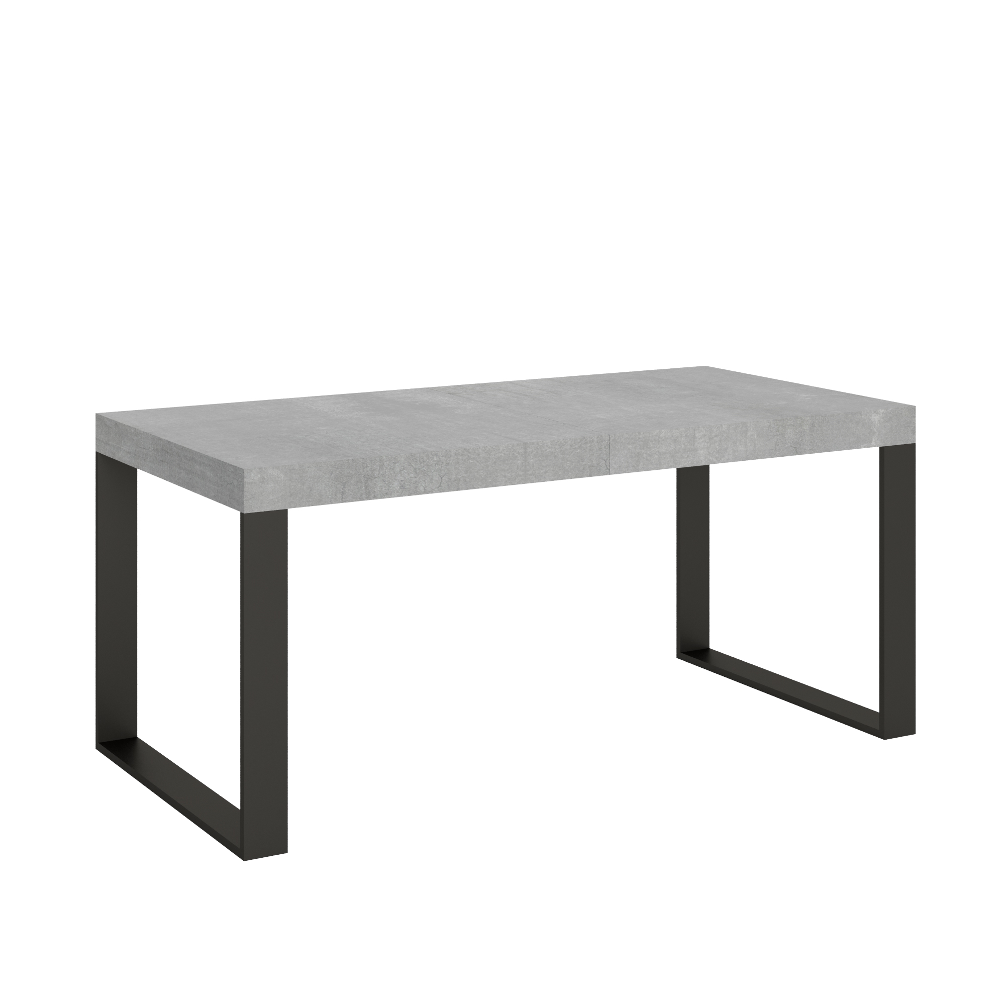 Mesa extensible 90x180/284 cm Tecno Cemento Estructura Antracita - Itamoby