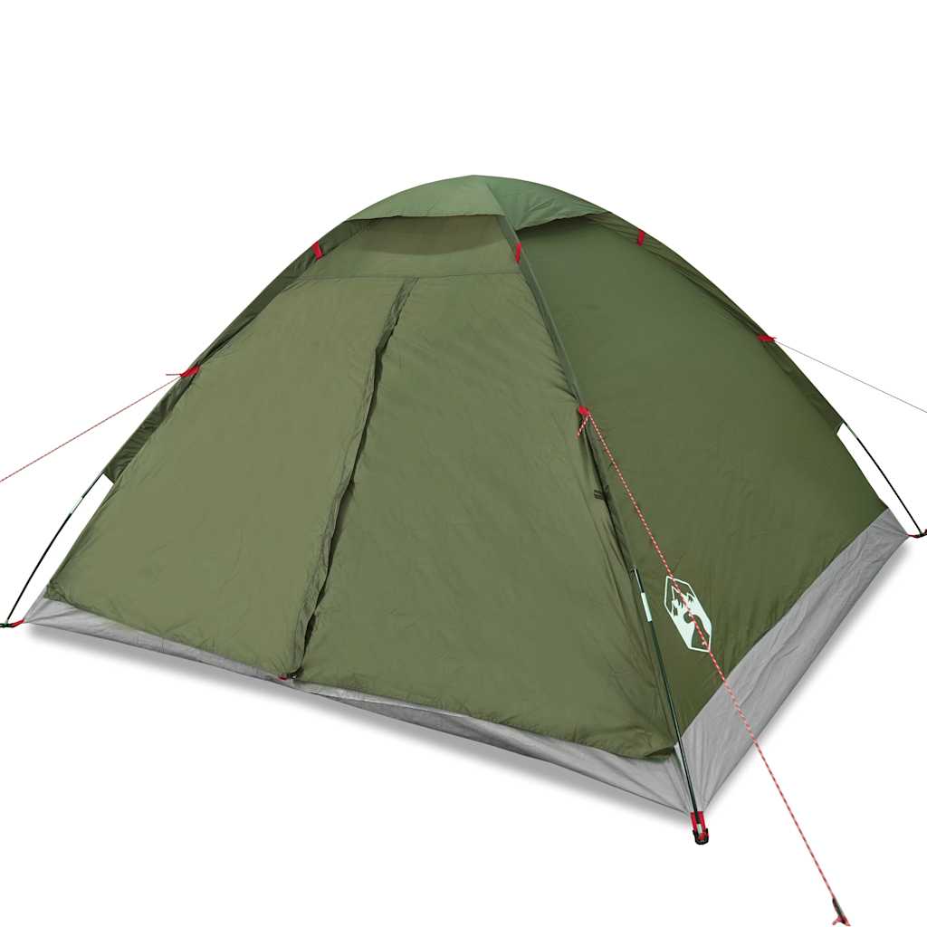 vidaXL Tienda de campaña iglú para 4 personas impermeable verde oliva