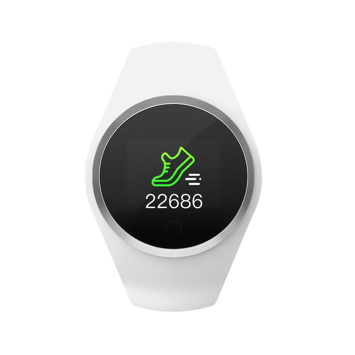 Smarts By Radiant Reloj Inteligente Beverly Hills White With Ips Bezel 40,00 Mm Pulsera De Silicona Blanco Con Cierre De Hebilla Normal Control De Ritmo Cardiaco, Sueño Y Modos Deportivos Compatible Con Android, Ios