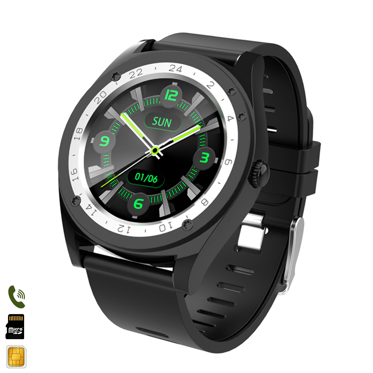 Smartwatch H7 con cámara, navegador GPS, monitor cardiaco. Opción