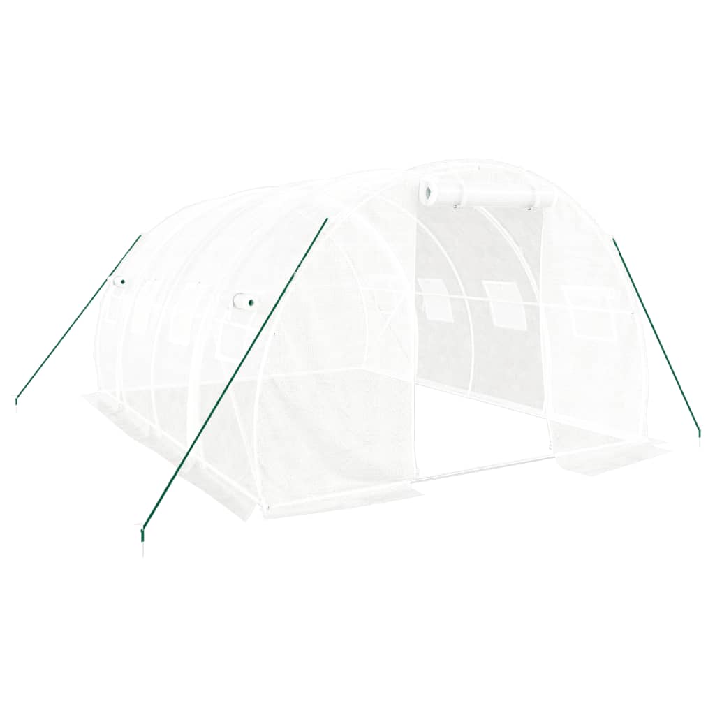 vidaXL Invernadero con estructura de acero blanco Multitalles