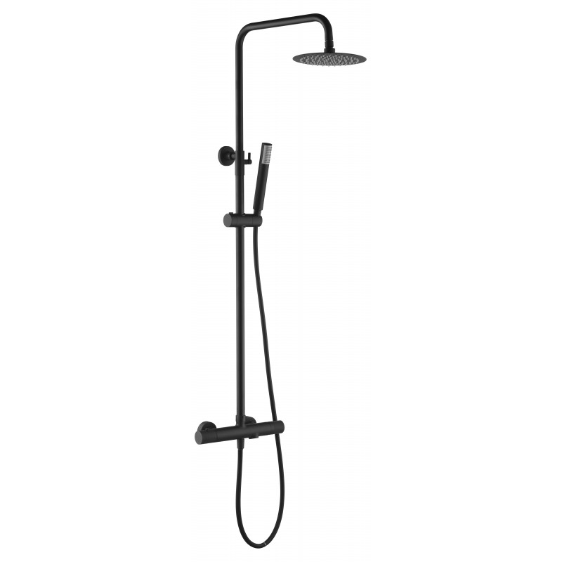 Imex Line BTD038-B/NG Columna de baño con grifería termostática para bañera y ducha acabado negro mate