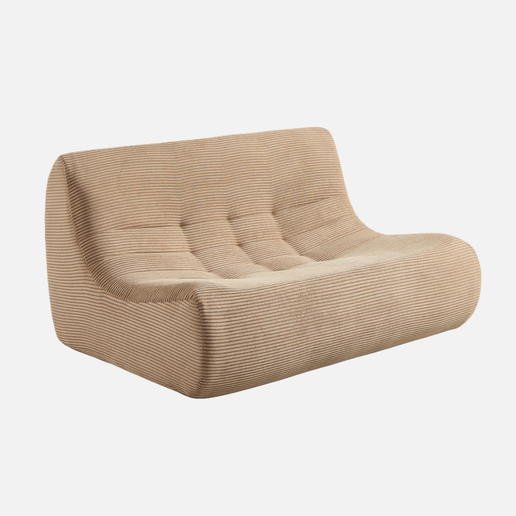 sweeek - Sillón de pana gruesa, 2 plazas , Sokol pana , 137x105x72