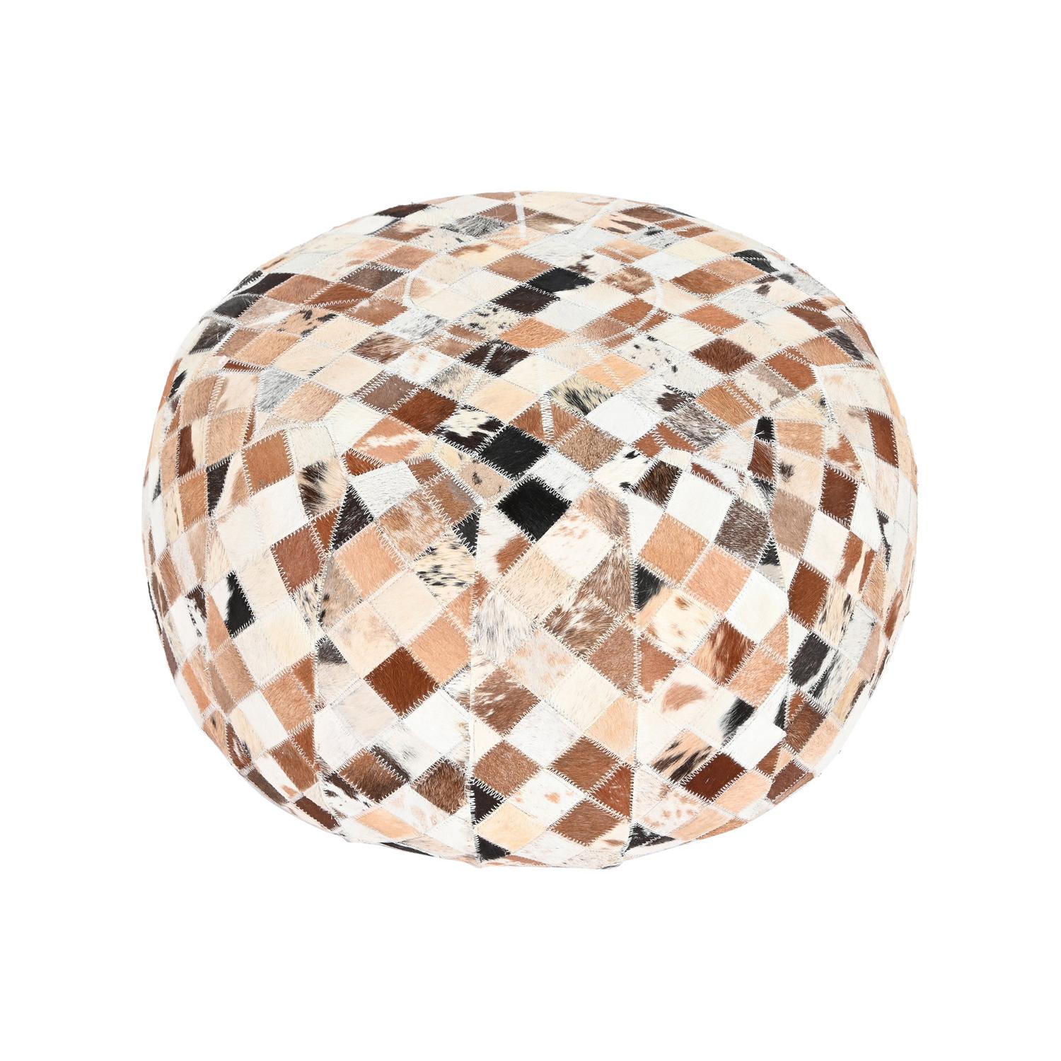 COJIN SUELO PIEL 48X48X35 CAMEL MB207476 - EL MEJOR COMPLEMENTO PARA TU HOGAR FIJALO