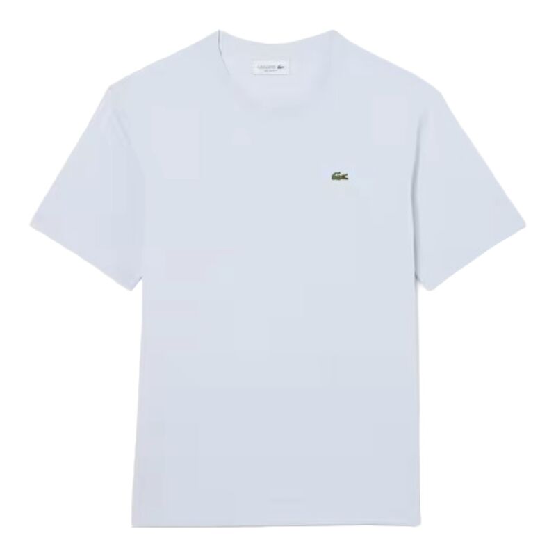 Camiseta Azul Lacoste Phoenix Básica de Manga Corta, Corte Holgado y Cuello de Canalé