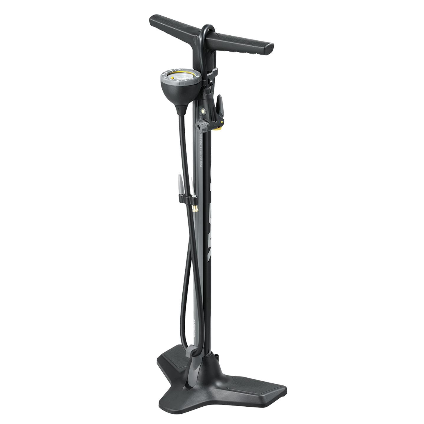 Topeak Bomba de Pie/Taller con Manómetro de Presión para Válvulas Presta y Schrader (Joeblow Race)