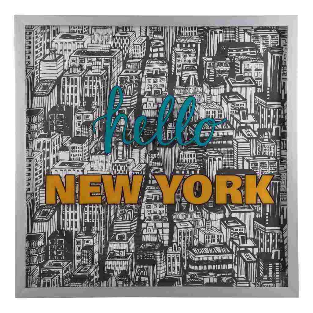 WANDERLUST DECO Cuadro de Canvas Doble Impreso con Marco Multicolor 80X80X4 H Cm - Alta Calidad