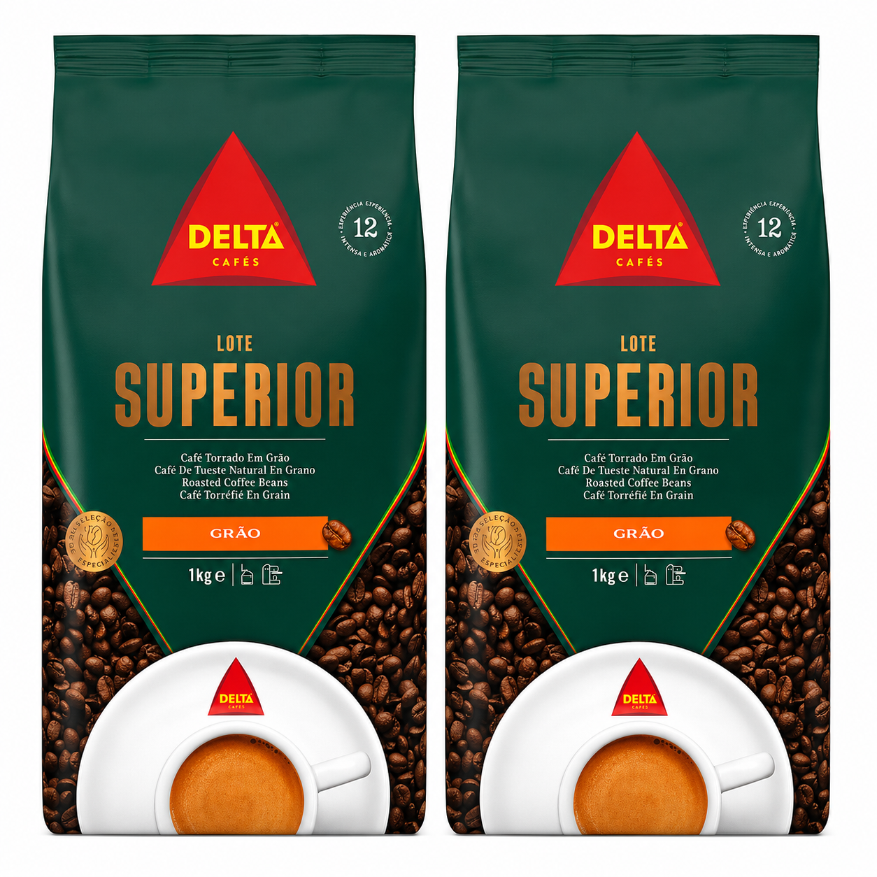 Café Delta Lote Superior 2 kg - Granos Arábica y Robusta Tostado Medio con Notas de Caramelo y Nueces - QUMIR